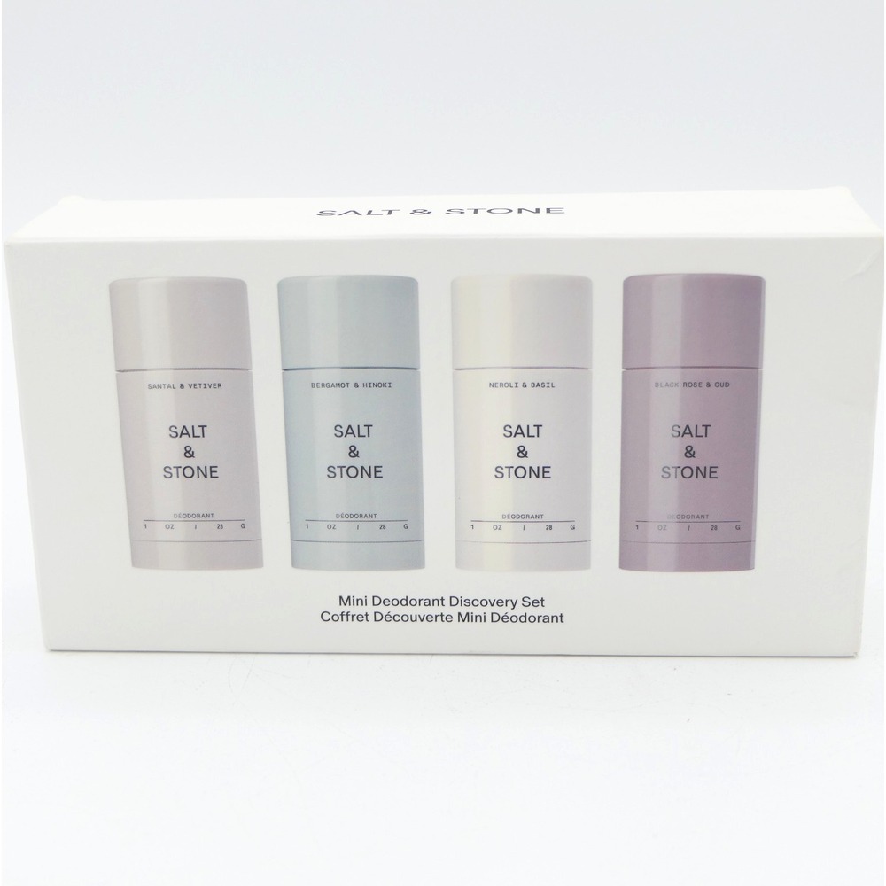 Salt & Stone Mini Deodorant Discovery Set of 4 Scents 1 oz Ea Travel Size